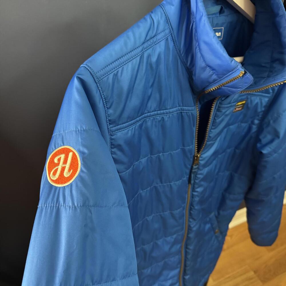 L.L. Bean, Blue Lightweight Puffer Jacket, Mens Small - Picture 3 of 8